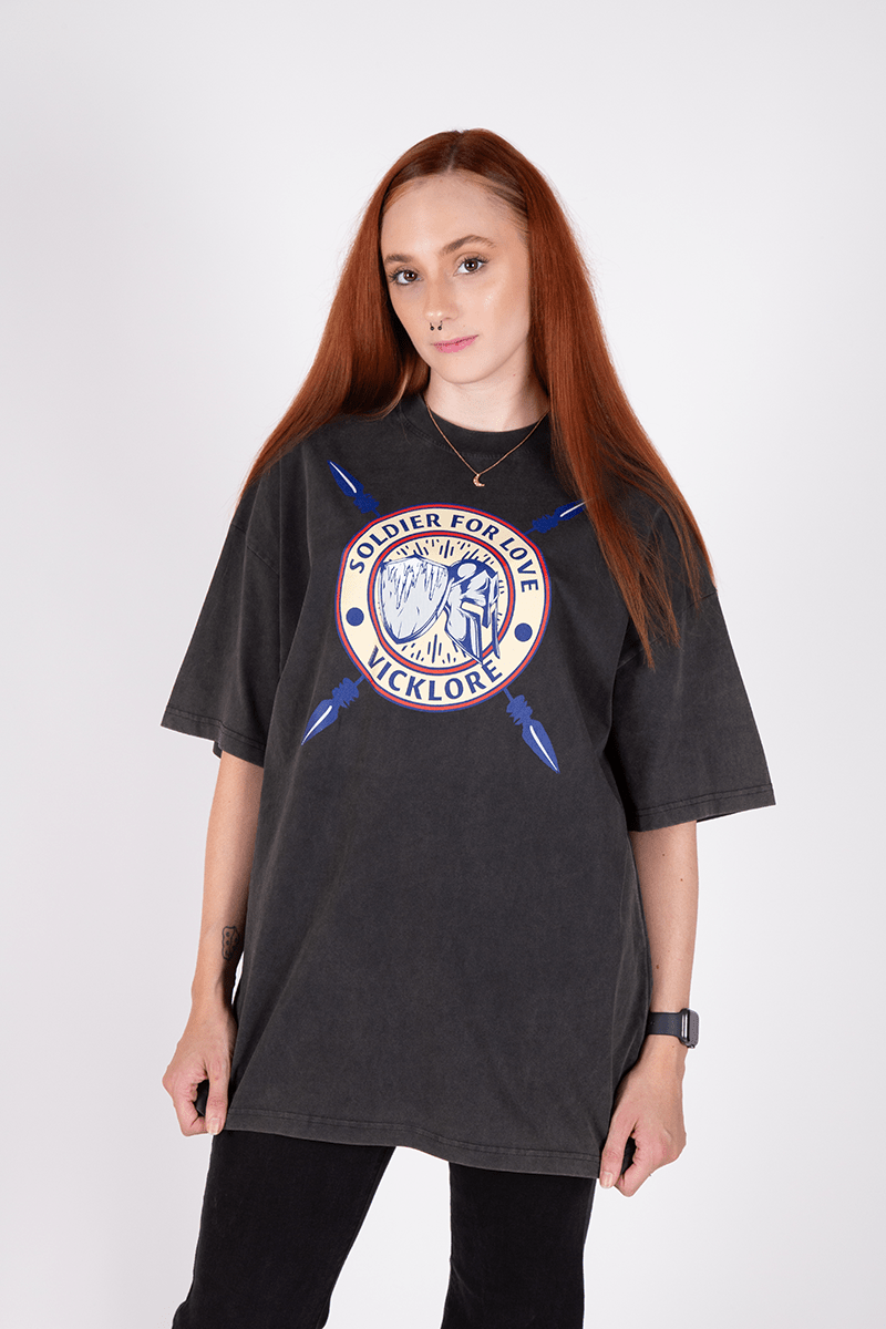 Soldier For Love Unisex Oversized Tee - Vicklore