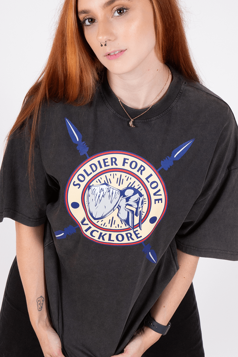 Soldier For Love Unisex Oversized Tee - Vicklore