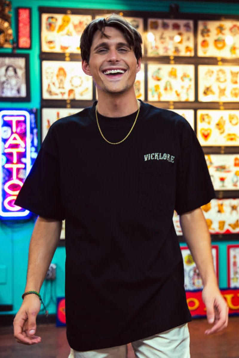Traditional Sabertooth Relaxed Pocket Tee - Vicklore