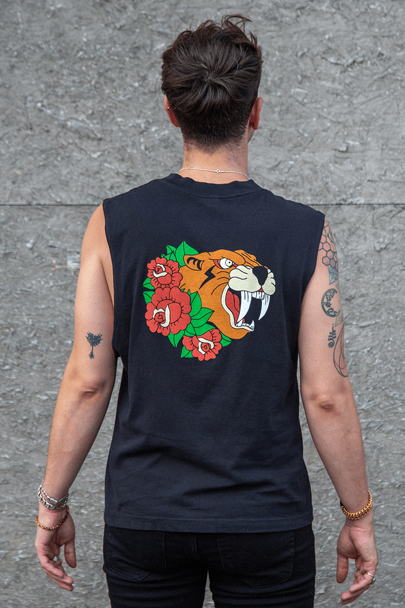 Traditional Sabertooth Muscle Tee - Vicklore