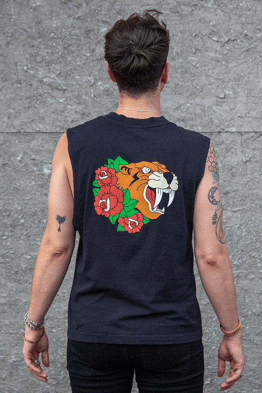 Traditional Sabertooth Muscle Tee - Vicklore
