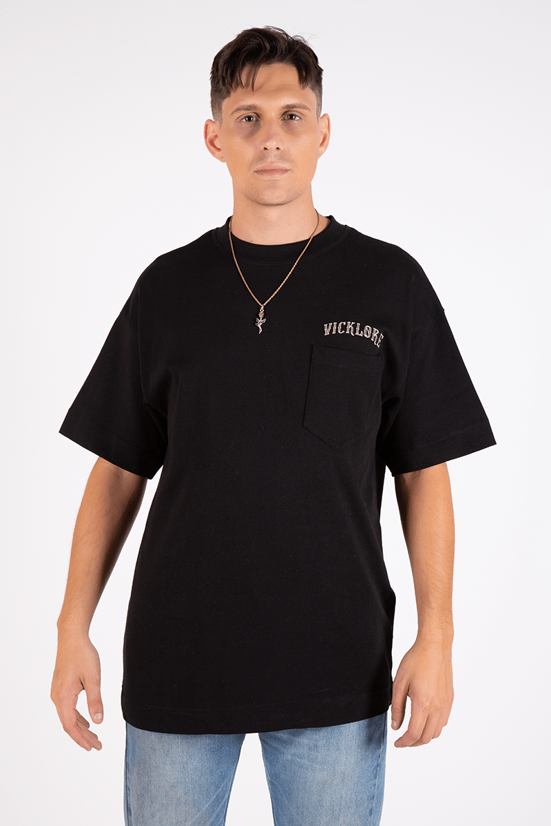 Traditional Sabertooth Relaxed Pocket Tee - Vicklore