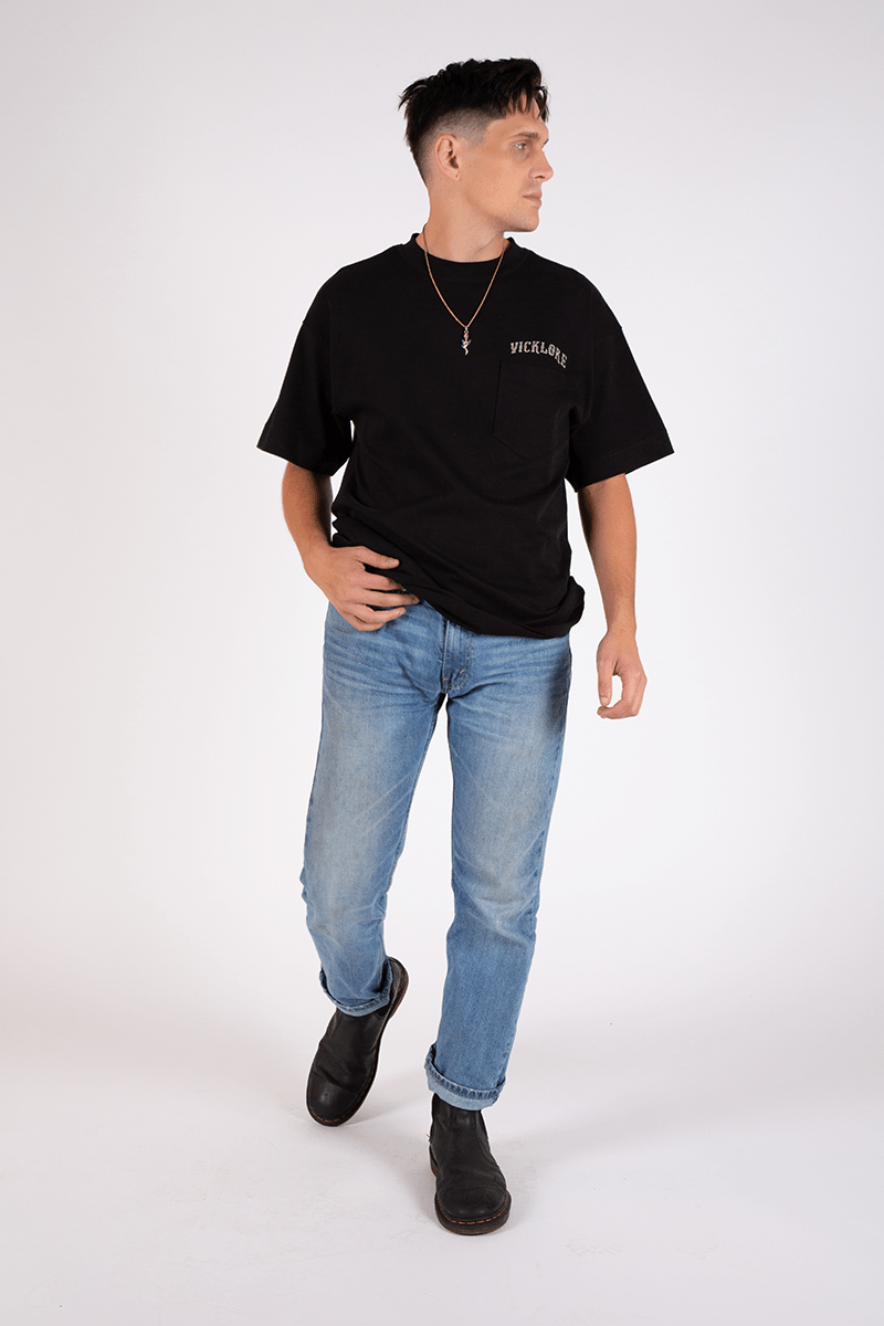 Traditional Sabertooth Relaxed Pocket Tee - Vicklore