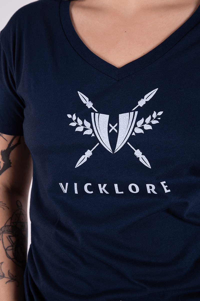 Vicklore Logo Relaxed V - Neck Tee - Vicklore