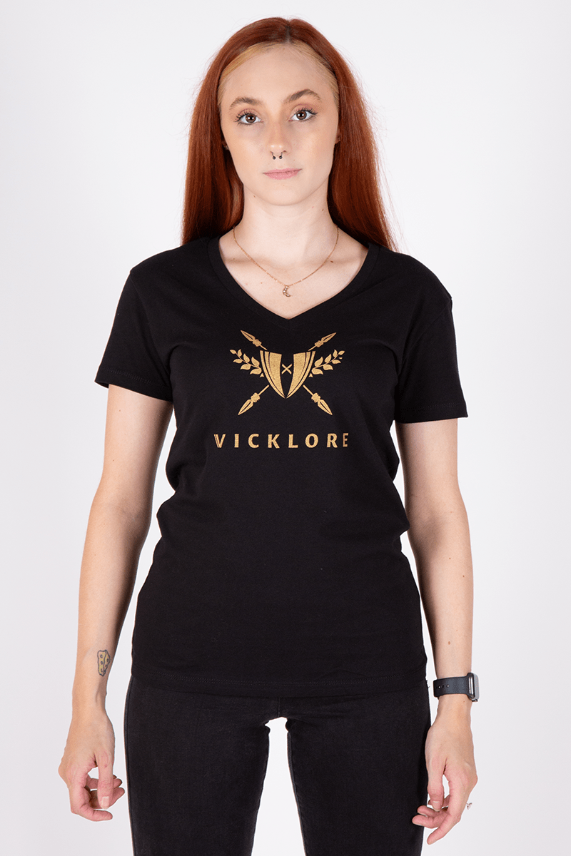 Vicklore Logo Relaxed V - Neck Tee - Vicklore