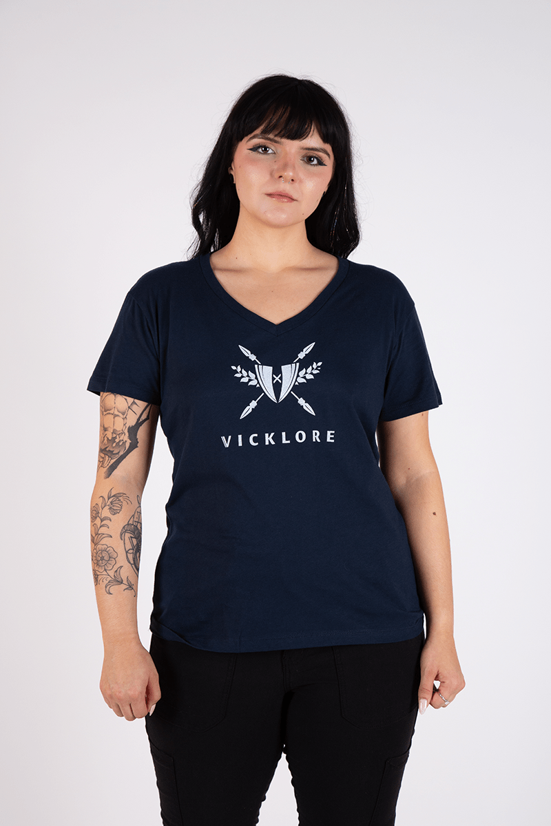 Vicklore Logo Relaxed V - Neck Tee - Vicklore