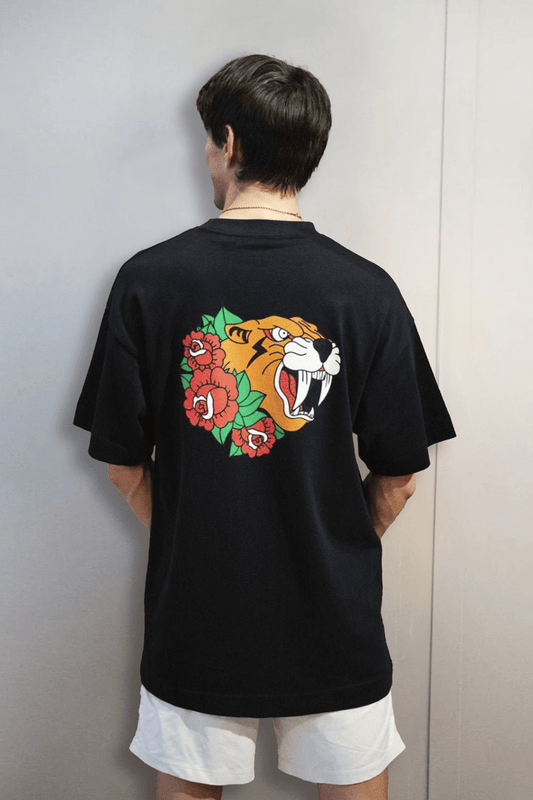 Traditional Sabertooth Relaxed Pocket Tee - Vicklore