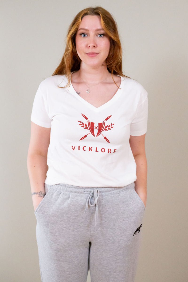 Vicklore Logo Relaxed V-Neck Tee - Vicklore